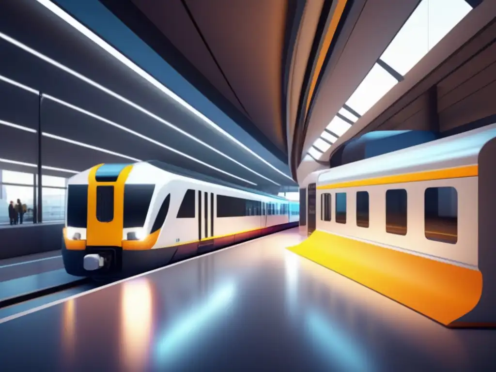 Estación de tren inclusiva y moderna Estación de tren moderna, accesible y empoderadora con viajes en tren adaptados movilidad reducida