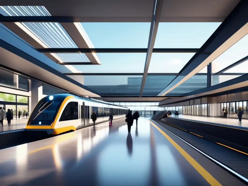 Estación de tren accesible y moderna Estación de tren accesible y moderna con viajes adaptados para movilidad reducida