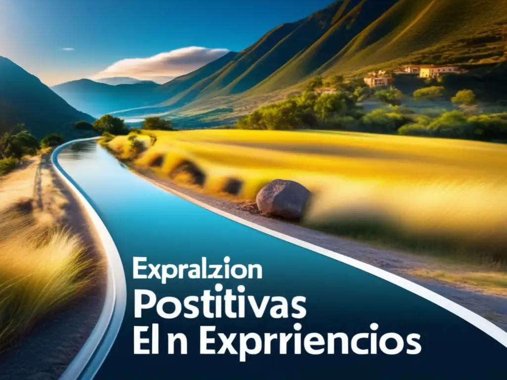 Exploración de la mente positiva Vista inspiradora con persona en la cima de una montaña, representando la mentalidad positiva en los viajes