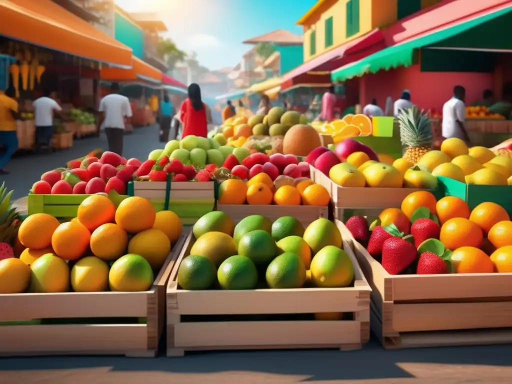 Mercado de frutas vibrante y colorido Mercado de frutas vibrante y colorido - Cuidado de la salud en viajes