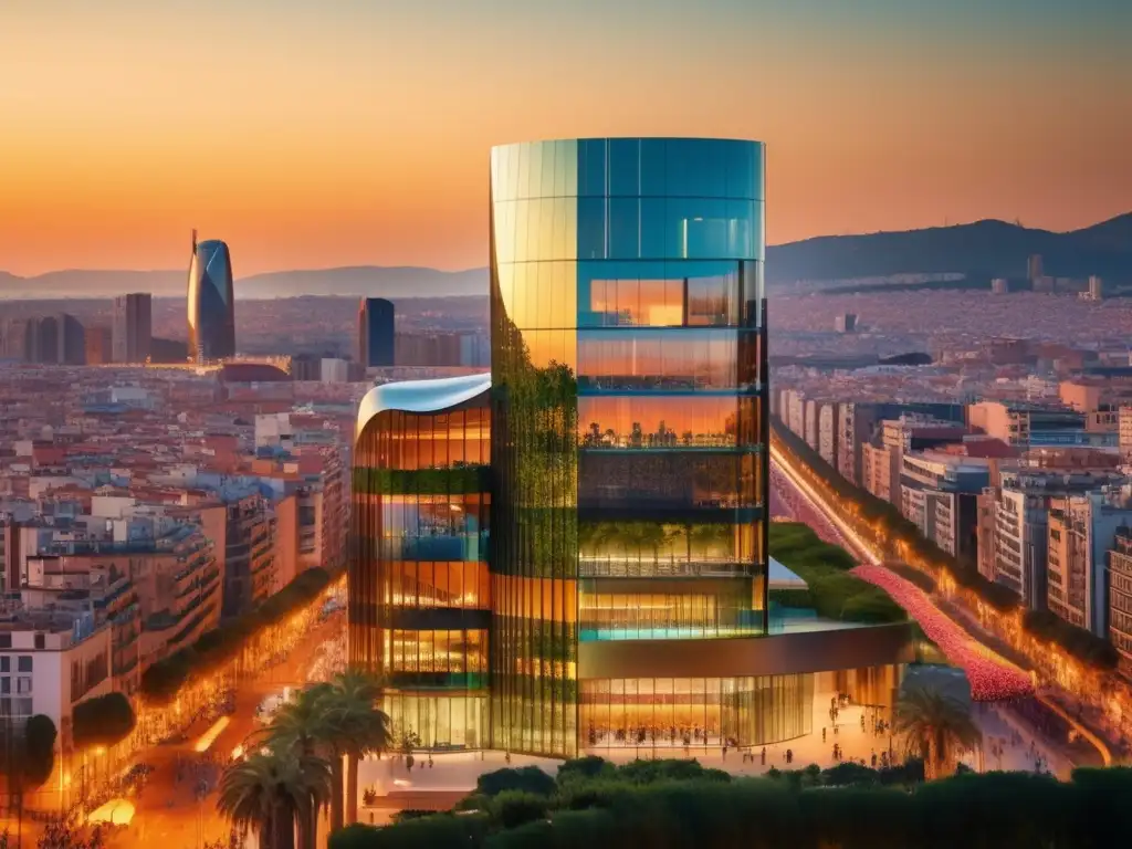 Majestuoso edificio moderno en Barcelona Festival de arquitectura para adultos mayores con obra maestra moderna en Barcelona