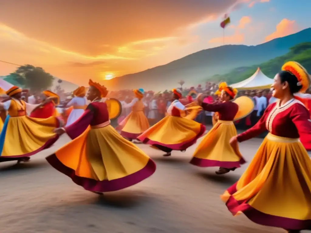 Fiesta folclórica vibrante Festivales folclóricos para viajeros senior en vibrante escena 8k con música, baile, trajes tradicionales y delicias culinarias