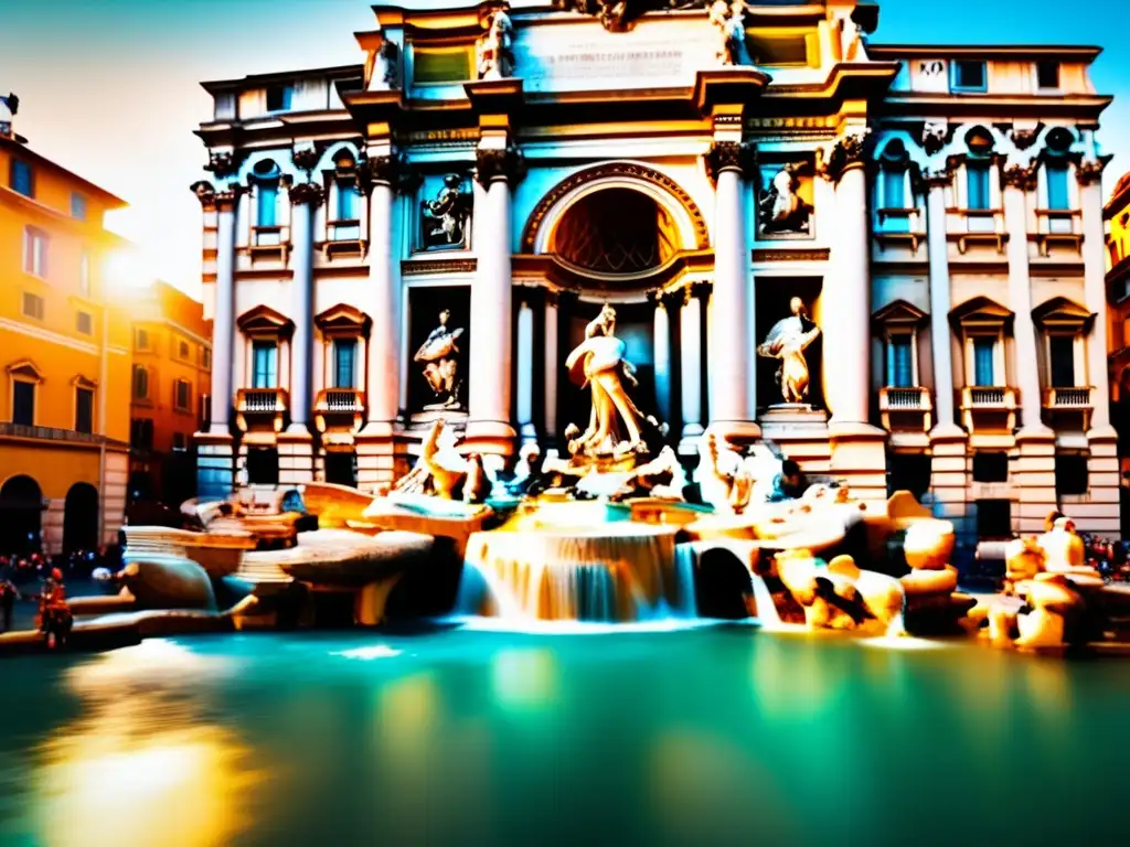 Fuente de Trevi en Roma: Majestuosa y vibrante Consejos para viajeros maduros en Roma: Fuente de Trevi y ambiente vibrante de la ciudad