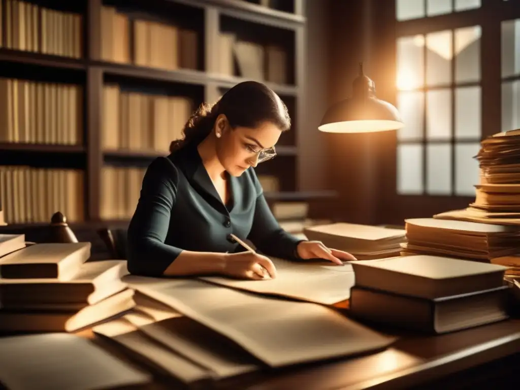 Genealogista profesional trabajando diligentemente Genealogista profesional trabajando en proyecto de árbol genealógico, experto en viajes y beneficios