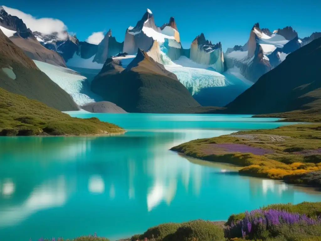 Glaciares turquesa en Patagonia, Argentina Paisaje impresionante de lagunas glaciares turquesas en Patagonia, Argentina - Consejos viajes seguros Sudamérica