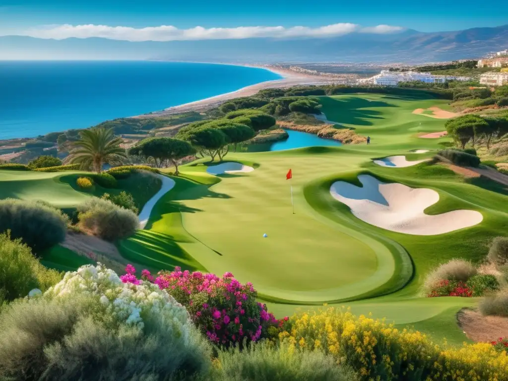 Impresionante campo de golf en Costa del Sol, España Beneficios de viajes de golf para mayores en Costa del Sol, España