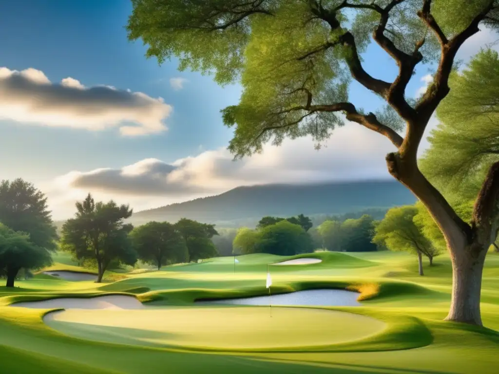 Golfista senior disfrutando de un hermoso campo de golf Viajes de golf para seniors: turismo deportivo en destinos tranquilos