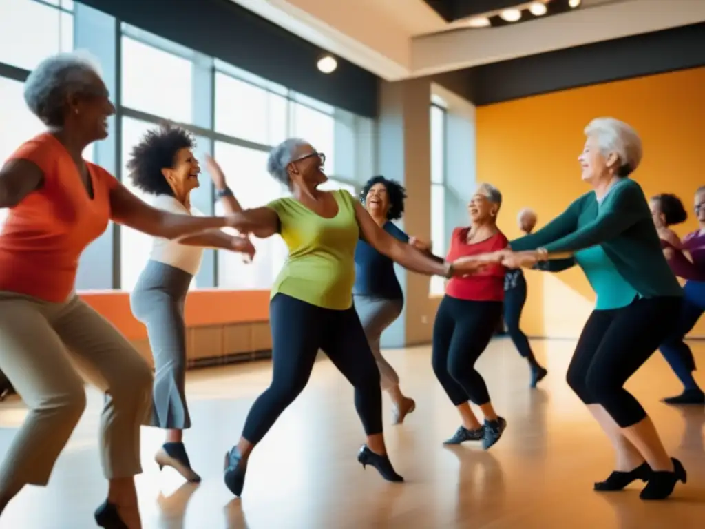 Taller de baile para viajeros maduros Talleres de baile para viajeros maduros en un espacio contemporáneo con vibrante energía y hermosa vista