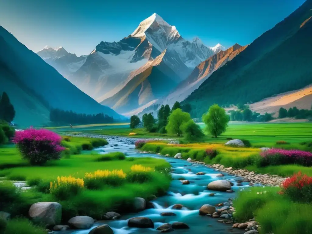 Retiro de meditación en el Himalaya Retiro de meditación en Nepal: paisaje Himalaya impresionante