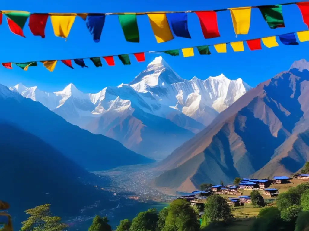 Himalayas: Majestuosidad y serenidad Retiros de meditación en Nepal: Majestuosidad y serenidad del Himalaya, con picos nevados, retiro en medio de la naturaleza