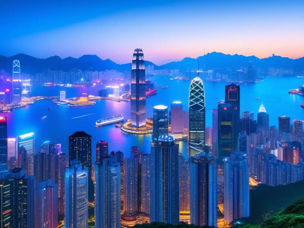 Skyline de Hong Kong al atardecer Experiencias de viaje en Hong Kong para adultos mayores