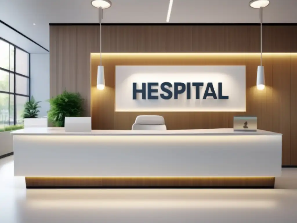 Hospital moderno y acogedor Recepción hospitalaria moderna con ambiente acogedor y seguro