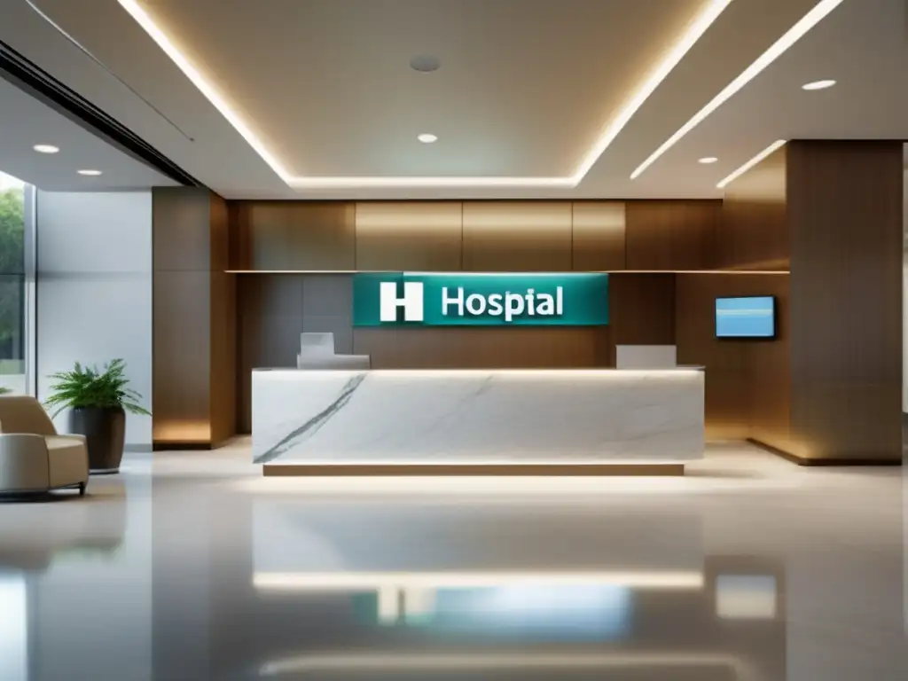 Moderna recepción de hospital Hospital moderno y sofisticado con ambiente acogedor y tecnología avanzada para viaje médico