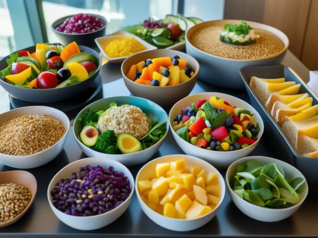 Bufé saludable con opciones nutritivas Consejos para mantener la dieta en un buffet de hotel