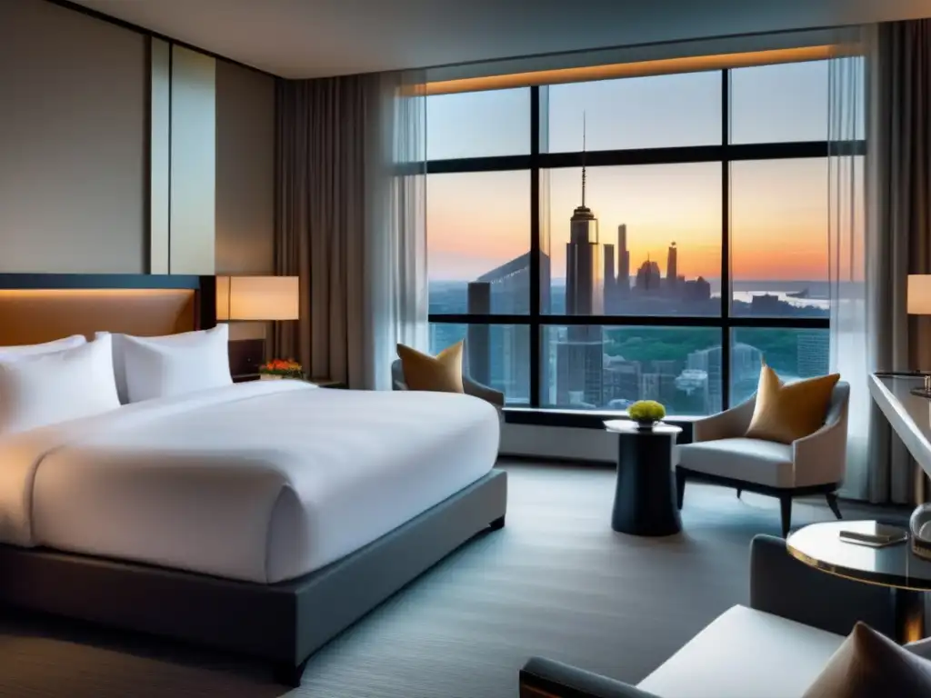 Habitación de hotel moderna y segura para viajeros maduros: Precauciones viajeros maduros seguros