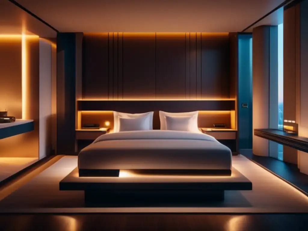 Habitación de hotel moderna con caja fuerte y documentos Consejos de seguridad financiera para viajeros maduros