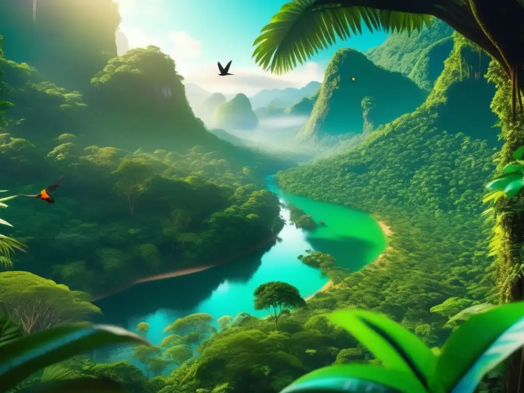 Selva tropical exuberante en 8K Paisaje exuberante de selva tropical en 8K