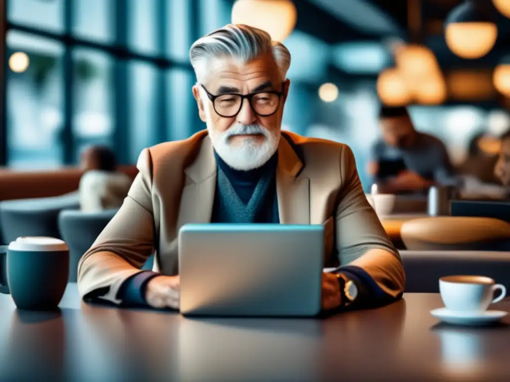 Senior configura autenticación segura en dispositivos Consejos privacidad digital viajero senior