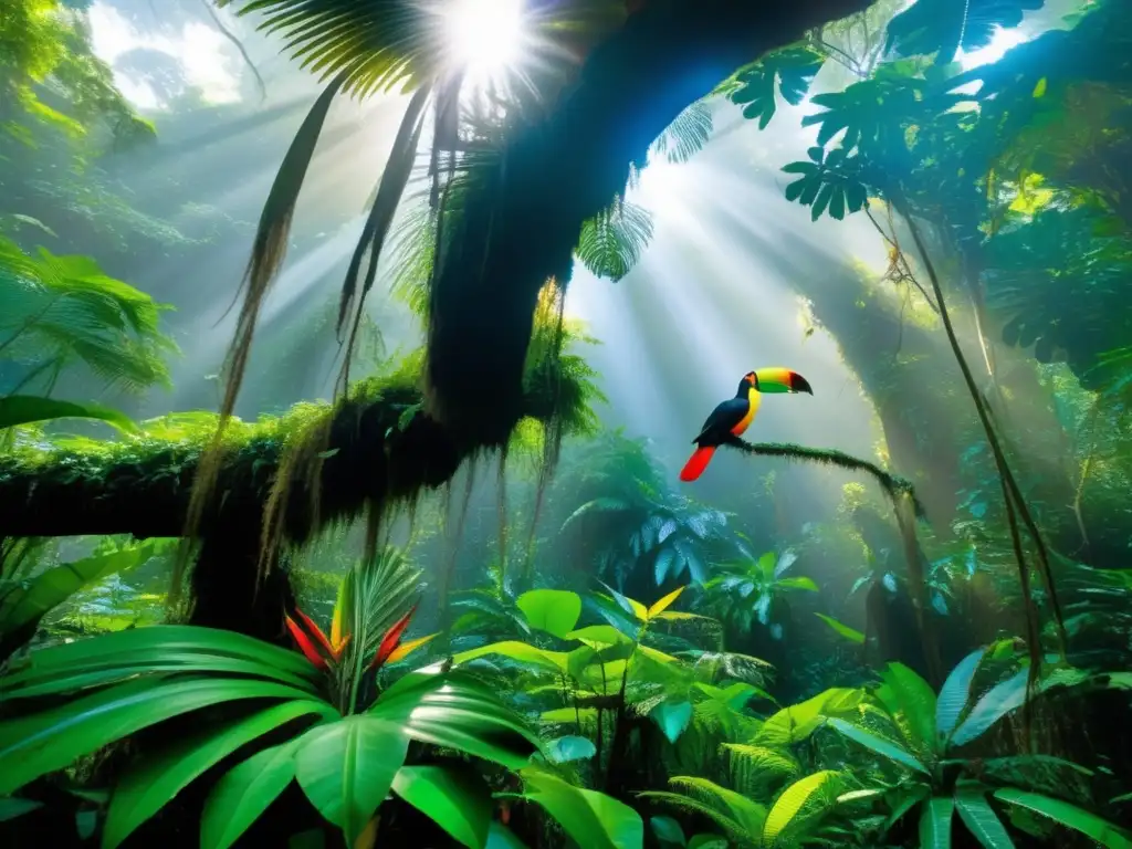 Ecoturismo para adultos mayores en una exuberante selva Beneficios del ecoturismo para mayores: exuberante selva, vida silvestre, aves coloridas, río serpenteante, serenidad y biodiversidad