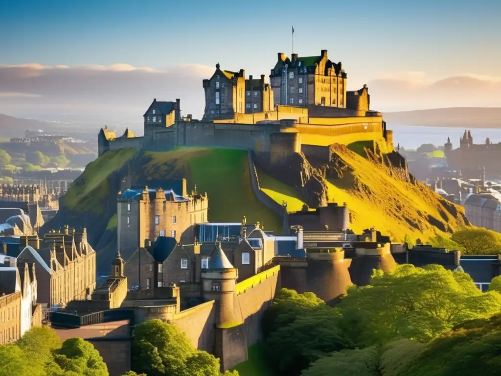 Impresionante imagen 8k del Castillo de Edimburgo y su entorno Atracciones turísticas en Edimburgo para adultos mayores