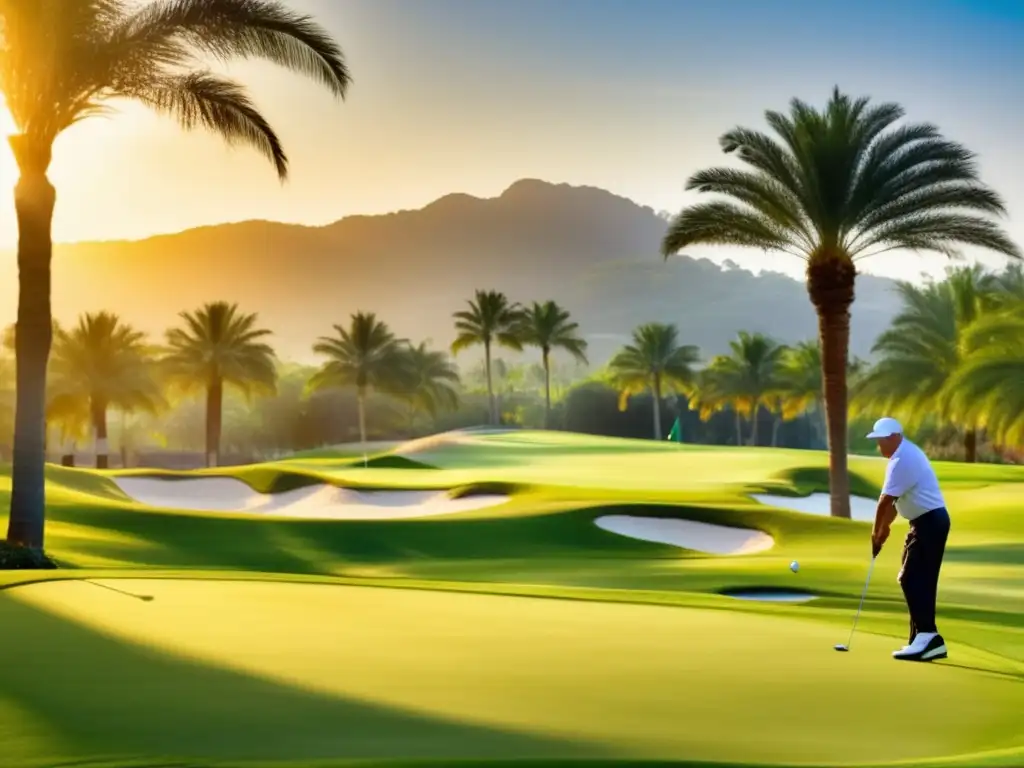 Golf para mayores: Relaxación y camaradería Beneficios de viajes de golf para mayores en un entorno sereno y pintoresco