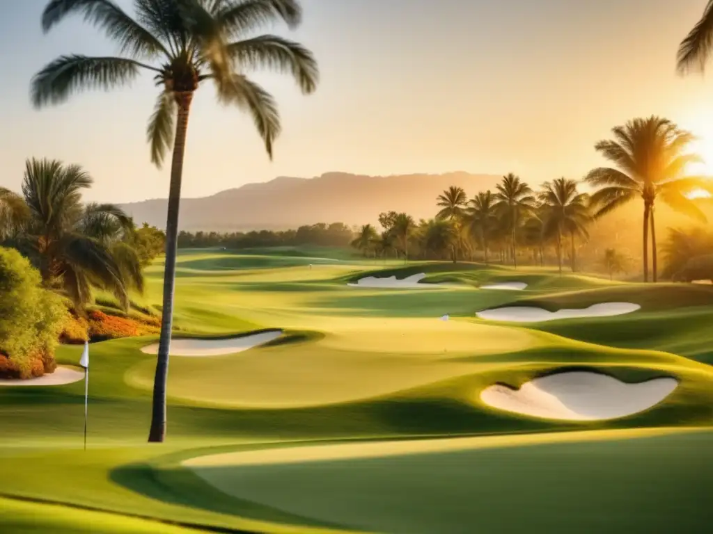 Campo de golf sereno en un entorno exuberante Viajes de golf para seniors: turismo deportivo en destinos tranquilos