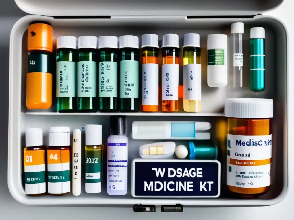 Kit de medicamentos para viajes bien organizado y etiquetado Kit de medicamentos para viajes: Precauciones medicamentos viajes seniors