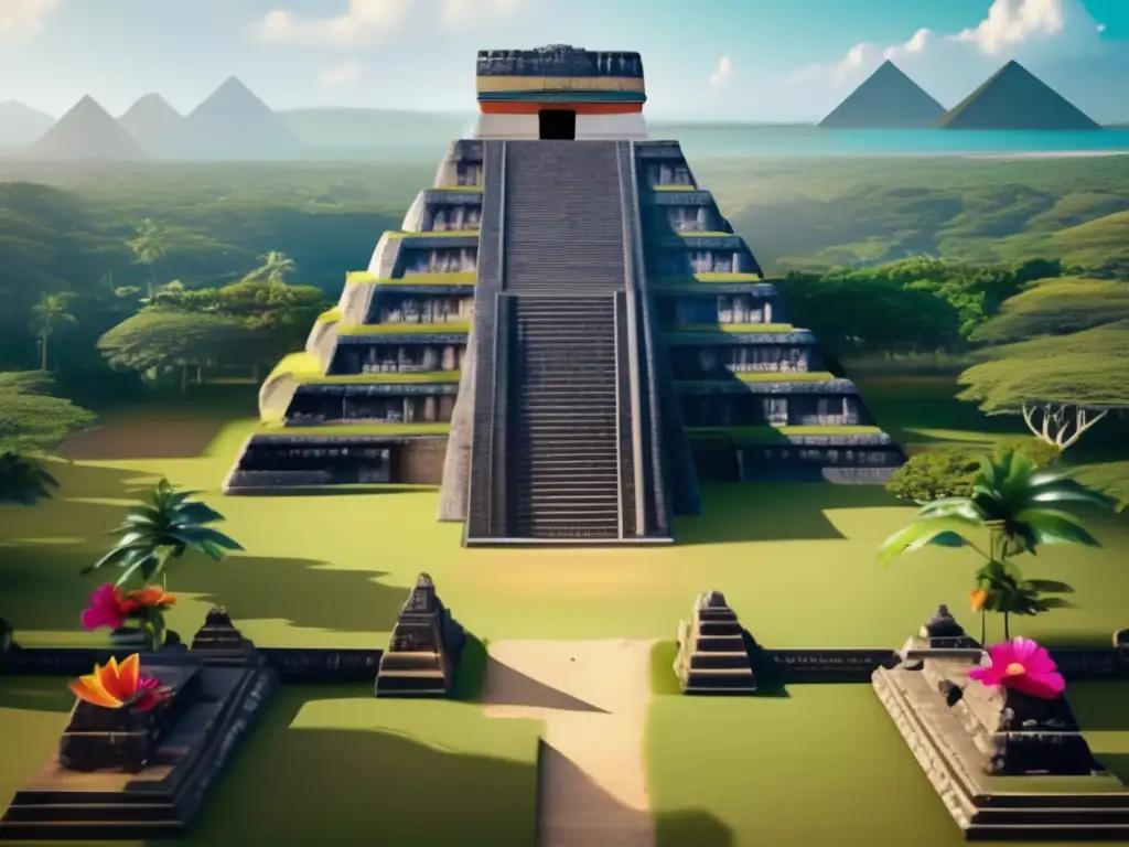 Recorriendo ciudades mayas para viajeros senior: majestuosa imagen de una antigua ciudad maya en 8k, con impresionante arquitectura y belleza cautivadora