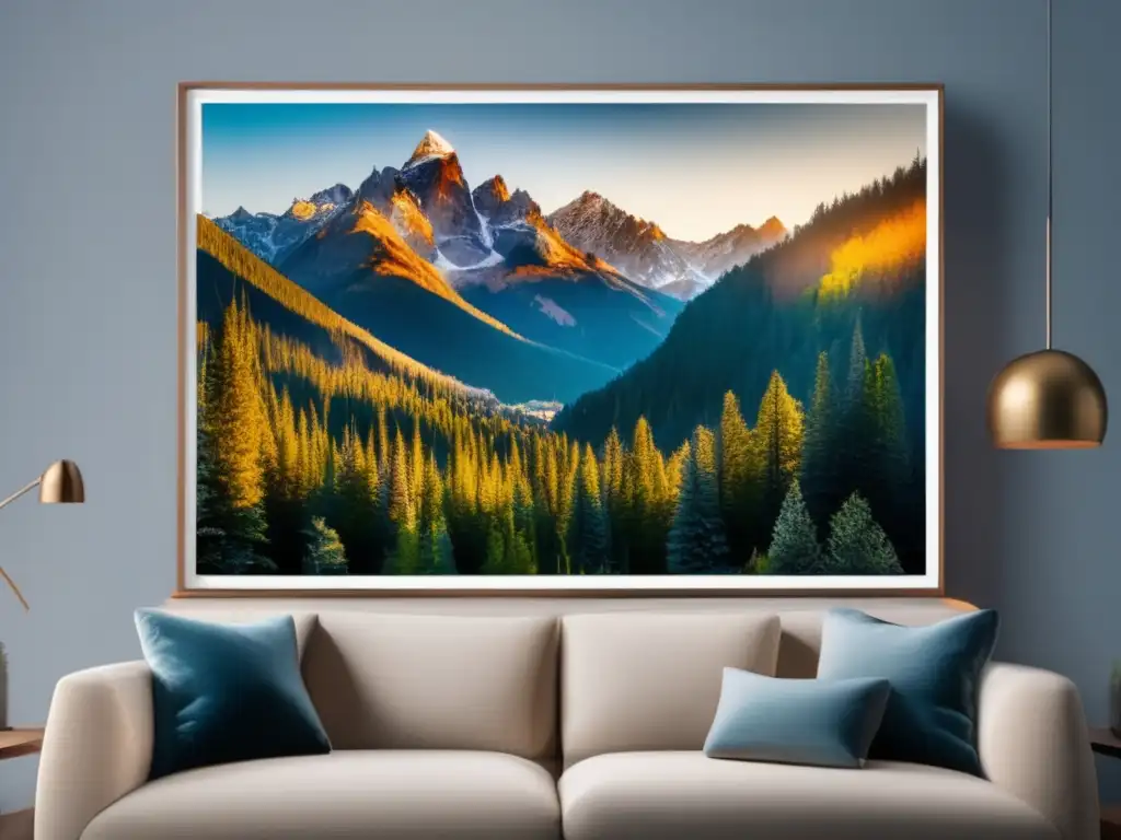 Majestuoso paisaje montañoso en la hora dorada Paisaje sereno de montaña: Destinos naturales tranquilos para viajeros maduros