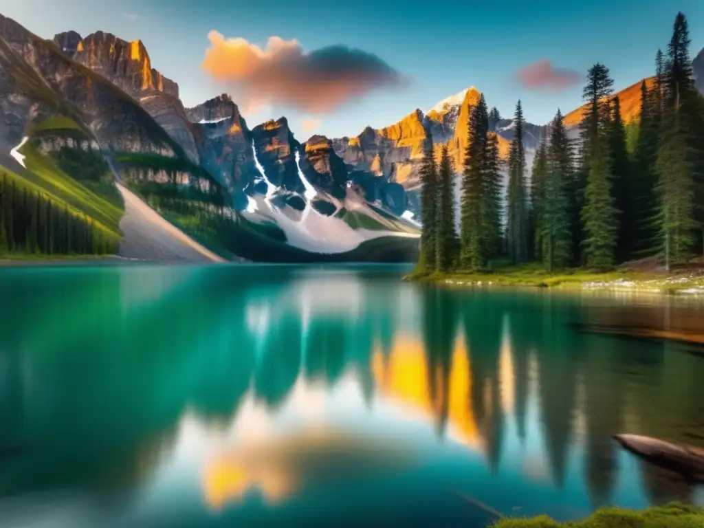Paisaje montaña serena al amanecer Paisaje montañoso al amanecer: Viajes espirituales para seniors
