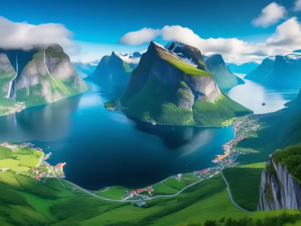 Fjord noruego: majestuosidad y serenidad Paisaje ecológico en los majestuosos fiordos noruegos - Viajes ecológicos Escandinavia mayores