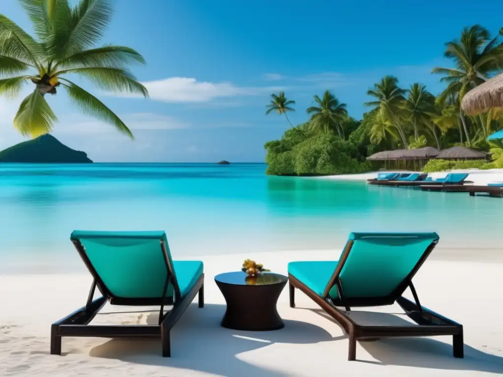 Paraíso tropical: playa de arena blanca, aguas turquesas y resort de lujo Paraíso tropical: Playa de arena blanca, aguas turquesas y resort de lujo - Preparación recuperación turismo médico extranjero