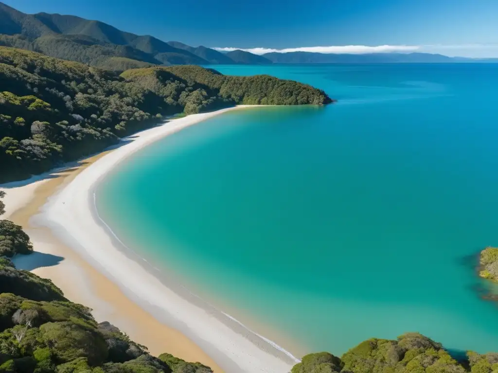 Paraíso natural en Parque Nacional Abel Tasman Viajes ecológicos para personas mayores en Nueva Zelanda
