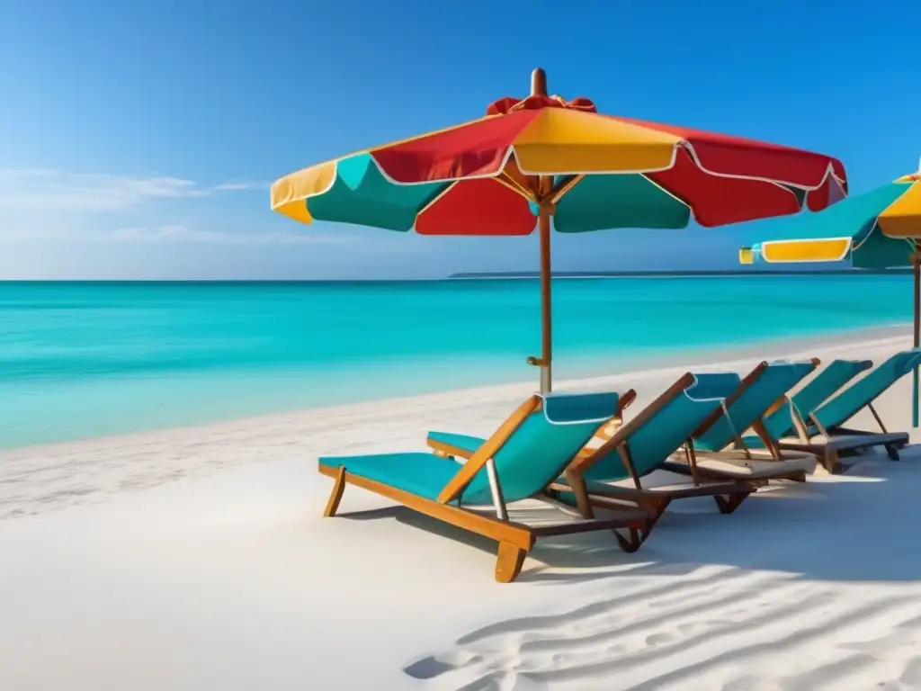Playa tranquila, agua turquesa, relax y diversión para adultos mayores Riesgos de viaje para seniors - Hermosa imagen 8K de playa tranquila con aguas turquesas y arena blanca