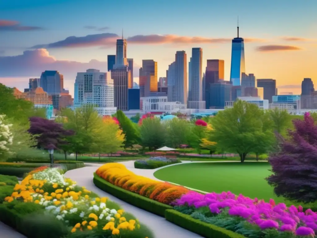 Ciudades seguras para adultos mayores Ciudades seguras para viajeros seniors en Norte América - Imagen de una ciudad vibrante y serena, representando las tres ciudades más seguras