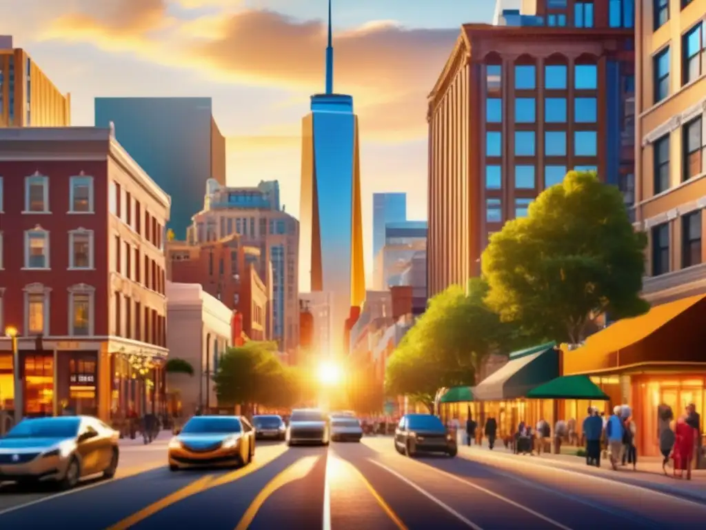 Ciudad segura y acogedora para seniors en Norteamérica Ciudades seguras para viajeros seniors en Norte América: una imagen detallada en 8k que muestra la belleza y seguridad de una ciudad