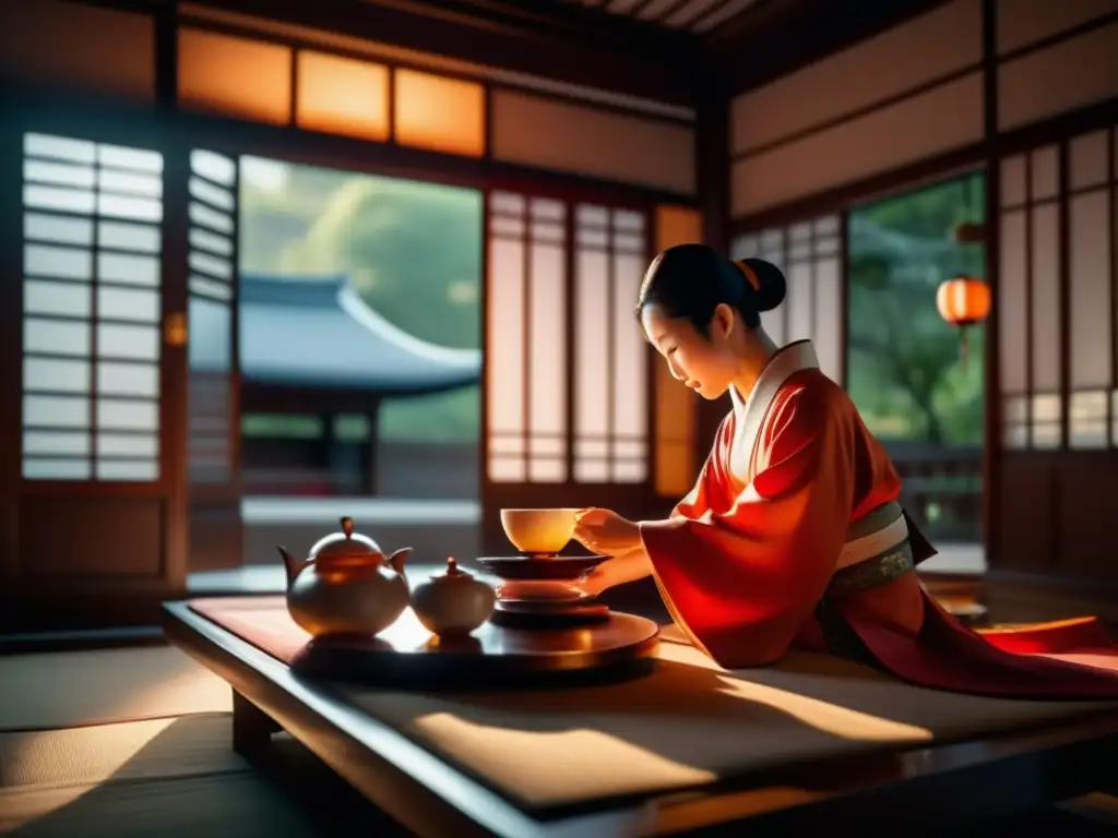 Ceremonia de té serena en casa de té tradicional Experiencia cultural del té en China para viajeros maduros
