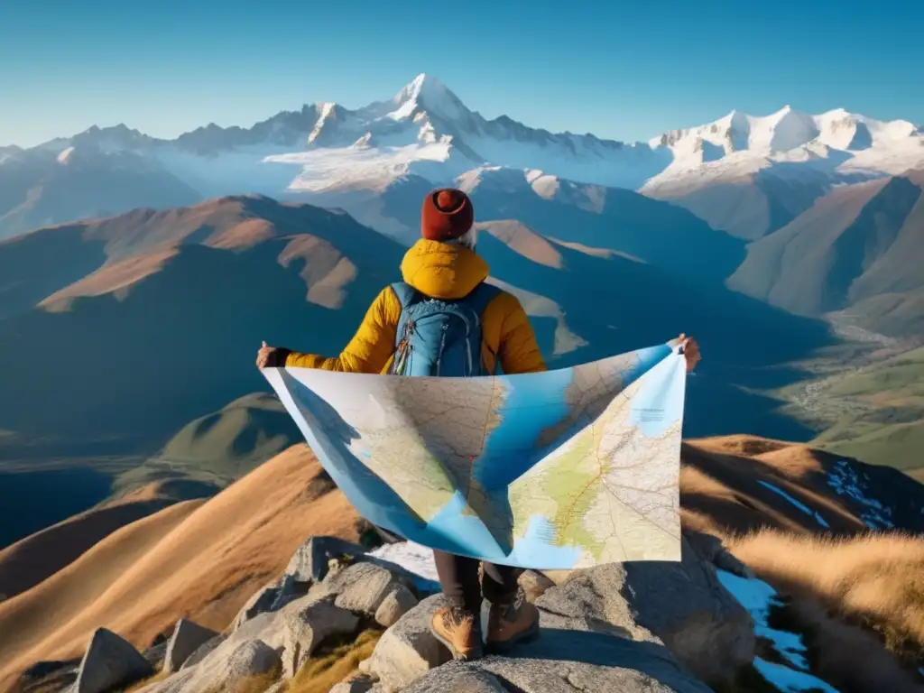 Viajero listo para la aventura en la montaña Consejos para viajeros maduros en la montaña