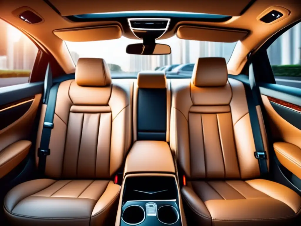 Interior lujoso de automóvil - bienestar y comodidad Interior de coche de lujo con asiento de conductor ergonómico y funciones de masaje y circulación