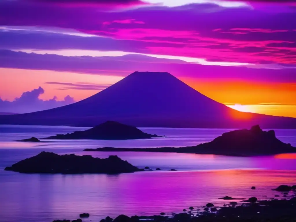 Puesta de sol vibrante en Islas Galápagos Aventuras marinas en Islas Galápagos: atardeceres vibrantes, vida silvestre única y serenidad