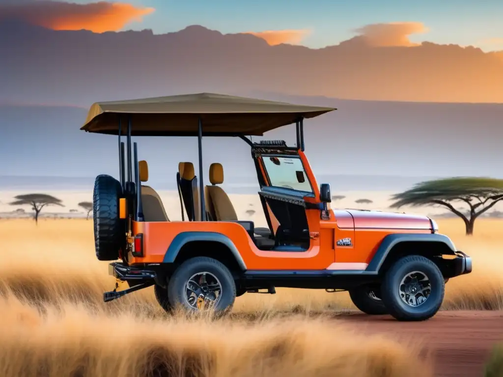 Jeep safari accesible para personas con movilidad reducida Safari accesible para personas con movilidad reducida, jeep adaptado, paisaje africano, diversidad de participantes, emoción en safari