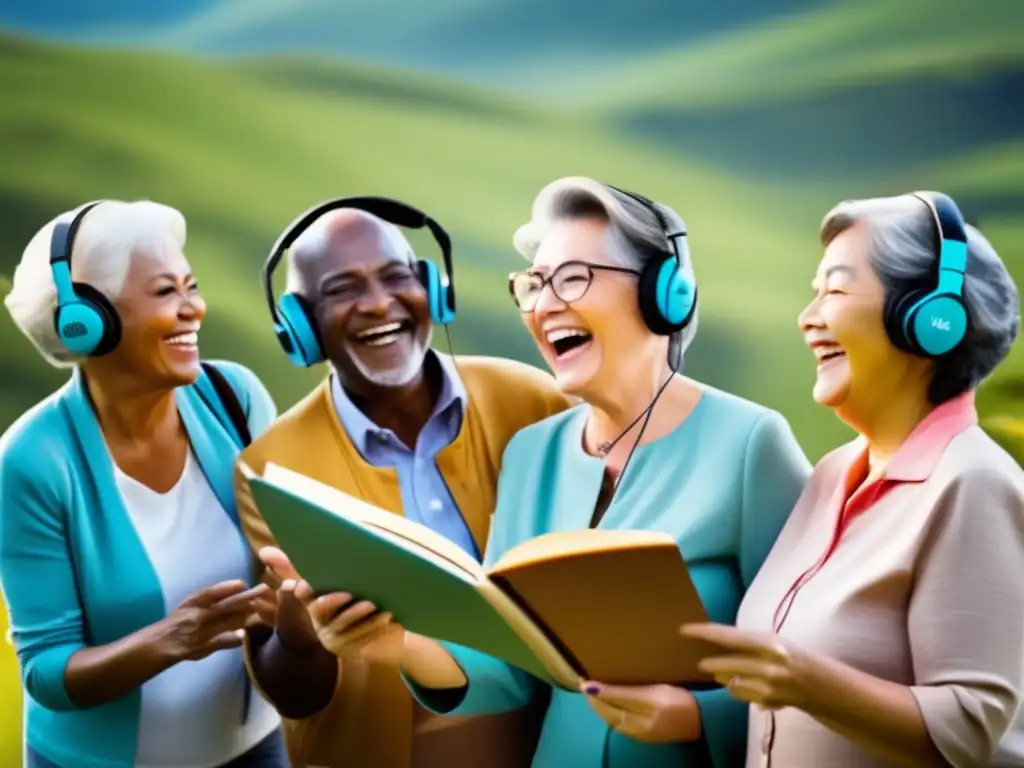 Retirados felices aprendiendo idiomas Beneficios viajes lingüísticos jubilación: Retirados felices aprendiendo idiomas y disfrutando destinos