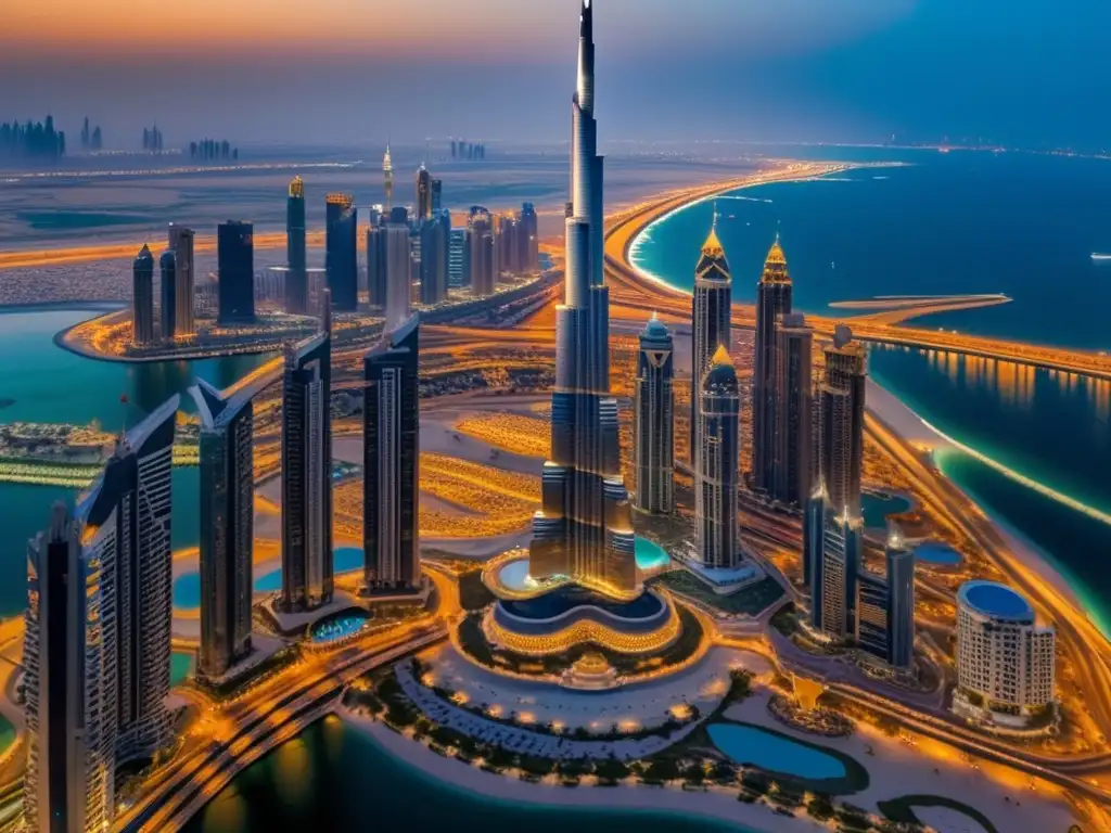 Esplendor moderno y lujo en el horizonte de Dubai Dubai: lujo y modernidad en su icónico skyline