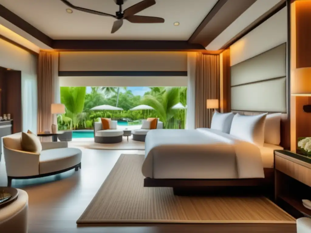 Resort accesible: Habitación elegante, piscina infinita y viajes accesibles para personas con movilidad reducida