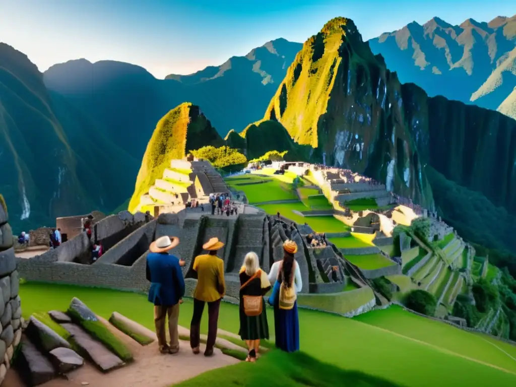 Viajeros admirando Machu Picchu Experiencias culturales para viajeros maduros en Machu Picchu