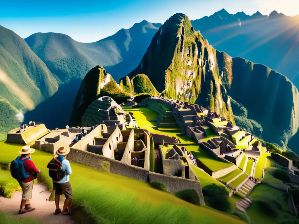 Explorando Machu Picchu: Viajeros maduros en ruinas Destinos arqueológicos para viajeros maduros explorando Machu Picchu