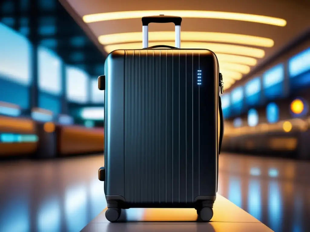 Maleta moderna de alta tecnología con seguridad avanzada: Consejos seguridad información personal viaje