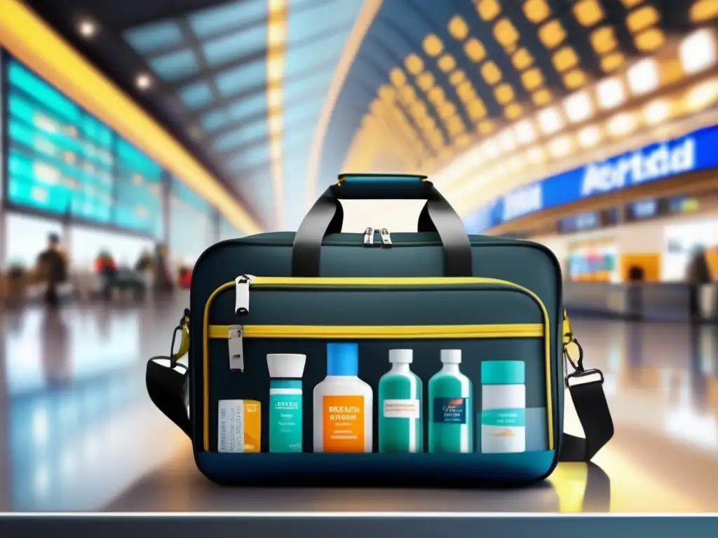 Bolsa de viaje moderna para medicamentos Consejos medicamentos en moderna bolsa de viaje segura en aeropuerto