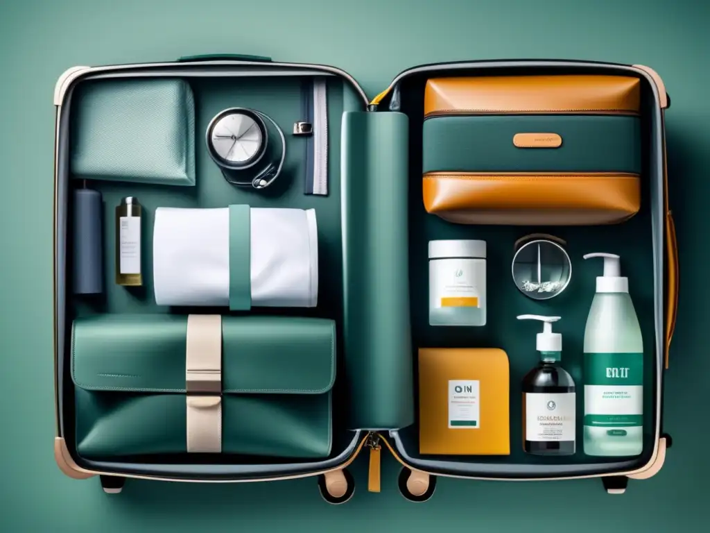 Maleta médica bien equipada Preparación maleta turismo médico con elementos esenciales para viaje eficiente