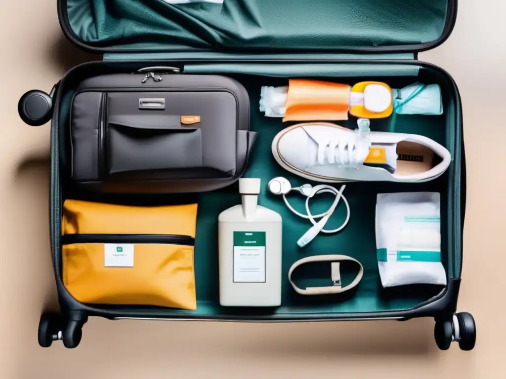 Maleta moderna con ropa y artículos médicos Maleta turismo médico: Ropa, esenciales y preparación eficiente
